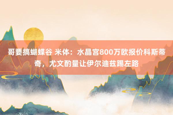 哥要搞蝴蝶谷 米体：水晶宫800万欧报价科斯蒂奇，尤文酌量让伊尔迪兹踢左路