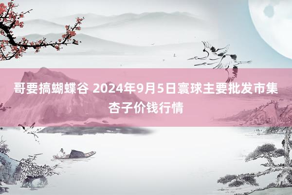 哥要搞蝴蝶谷 2024年9月5日寰球主要批发市集杏子价钱行情